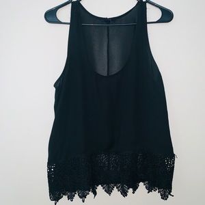 Iris Black Sleeveless Top